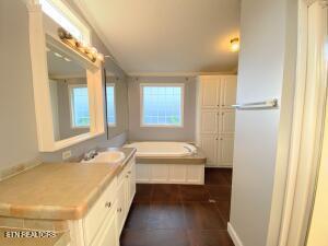 2517 Shields Ferry Rd, Morristown, TN 37814 - bathroom featuring a garden tub and vanity