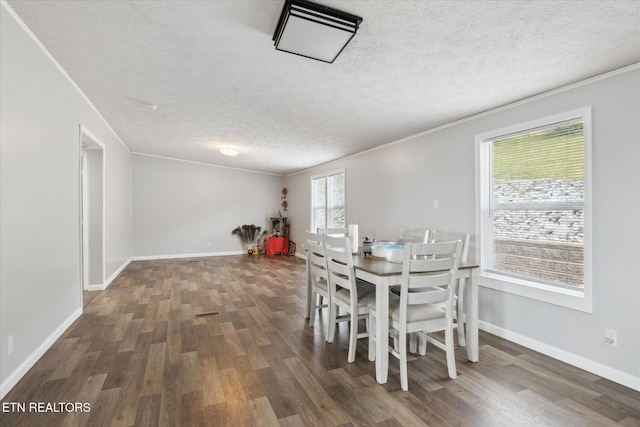 1309 Elm Village Ct, Dandridge, TN 37725 - dining area with a textured ceiling, wood finished floors, and crown molding