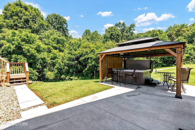 1721 N Parkridge Dr, Knoxville, TN 37924 - view of grassy yard featuring a gazebo and a patio area