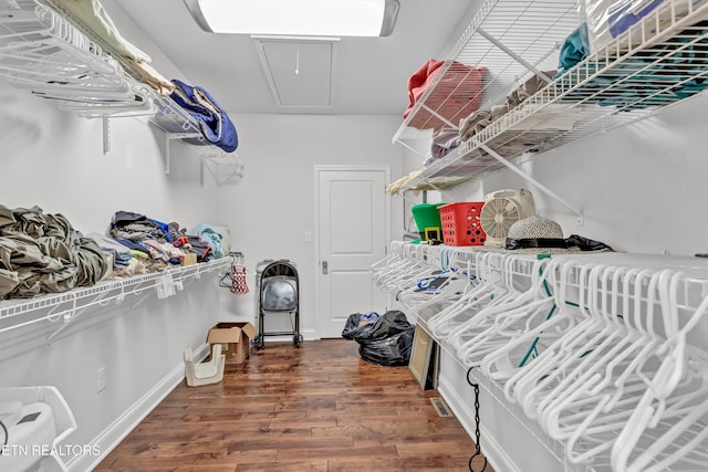 1721 N Parkridge Dr, Knoxville, TN 37924 - walk in closet with attic access and wood finished floors
