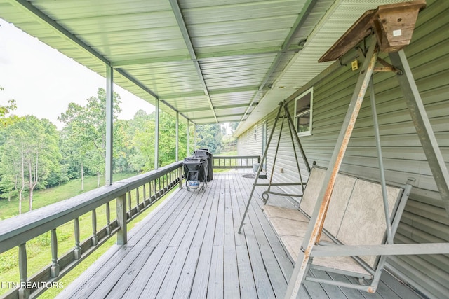 1820 Locust Grove Rd, New Tazewell, TN 37825 - deck with a wooded view