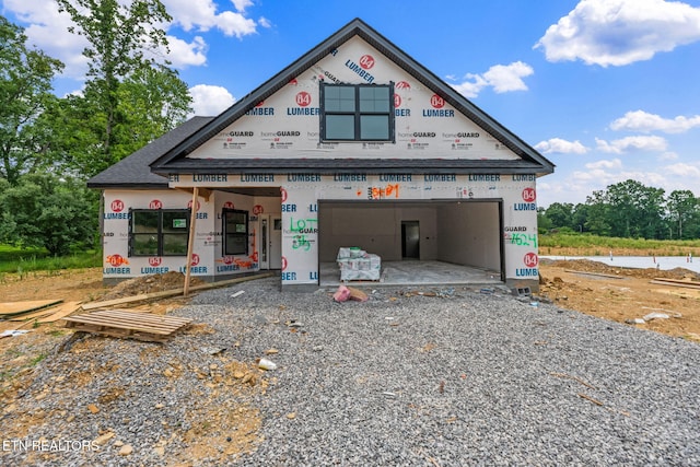 7624 Drake Ln, Knoxville, TN 37924 - property under construction with a garage and gravel driveway