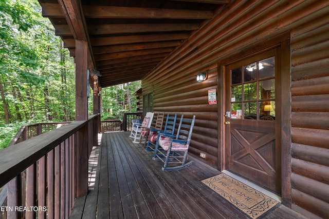 719 Kings Hills Blvd, Pigeon Forge, TN 37863 - view of wooden deck