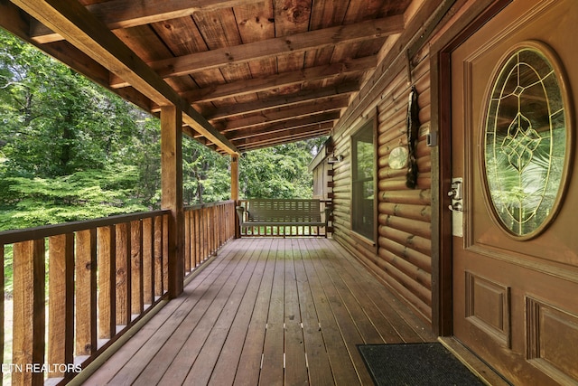 2389 Misty Ln, Sevierville, TN 37876 - view of wooden terrace