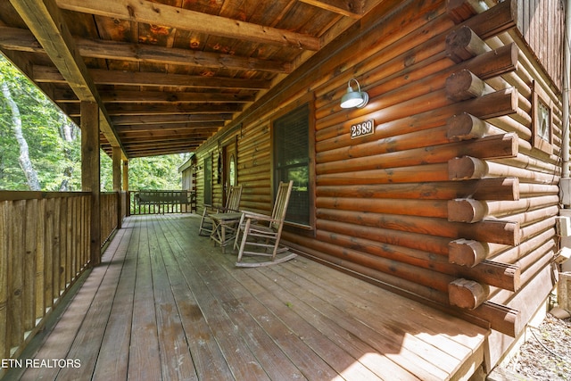 2389 Misty Ln, Sevierville, TN 37876 - view of wooden terrace