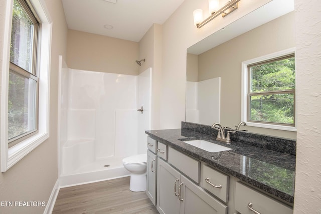 2609 Mountain Blvd, Sevierville, TN 37876 - bathroom with vanity, wood finished floors, and a shower