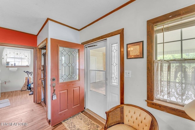 225 Spring St, Spring City, TN 37381 - foyer entrance featuring light wood-style floors, ornamental molding, and plenty of natural light