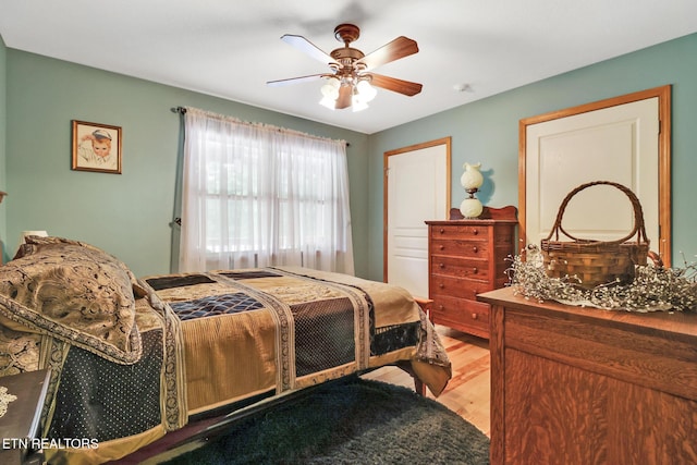41 Crest Pl, Monterey, TN 38574 - bedroom with light wood-style flooring and ceiling fan