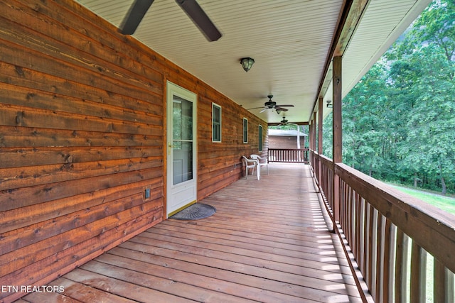 41 Crest Pl, Monterey, TN 38574 - wooden deck featuring a ceiling fan