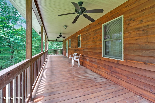 41 Crest Pl, Monterey, TN 38574 - deck with ceiling fan