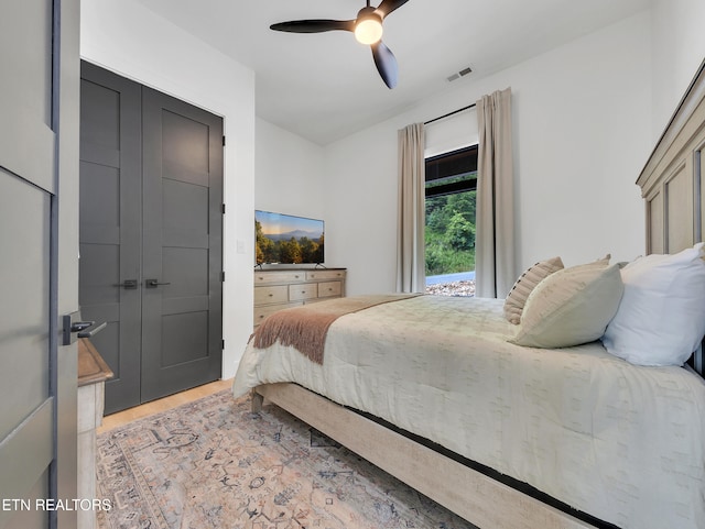 1848 Mountain Ash Way, Sevierville, TN 37876 - bedroom featuring light wood-style flooring and ceiling fan