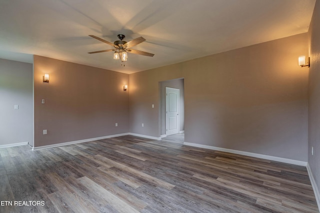 150 Ray Cross Rd, Harriman, TN 37748 - unfurnished room featuring ceiling fan and dark wood-style flooring