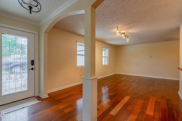 150 Ray Cross Rd, Harriman, TN 37748 - entryway with arched walkways and dark wood-style floors