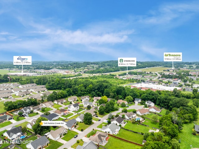 541 Pebble Creek Rd, Knoxville, TN 37918 - aerial perspective of suburban area