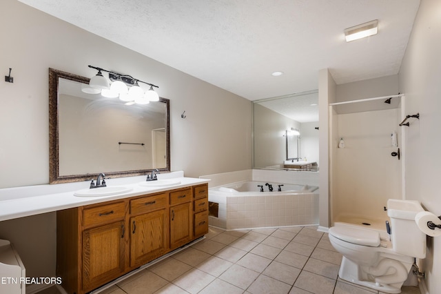 541 Pebble Creek Rd, Knoxville, TN 37918 - full bath with a bath, tile patterned flooring, double vanity, and a shower