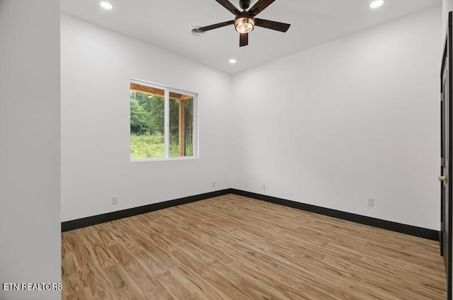1570 W Dumplin Valley Rd, Dandridge, TN 37725 - spare room with a ceiling fan, wood finished floors, and recessed lighting