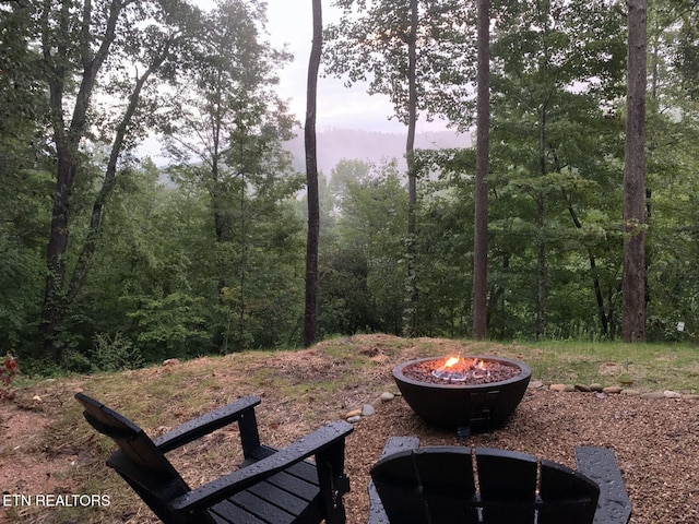 4317 Whetstone Rd, Sevierville, TN 37862 - view of yard featuring a fire pit
