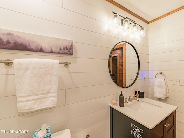4317 Whetstone Rd, Sevierville, TN 37862 - half bathroom featuring vanity and toilet
