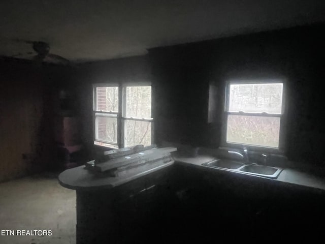332 Ridge Rd, Lancing, TN 37770 - kitchen featuring healthy amount of natural light and a peninsula