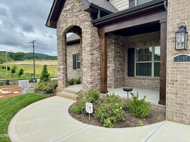 2107 Lantern Park Ln, Knoxville, TN 37932 - property entrance with brick siding and stone siding