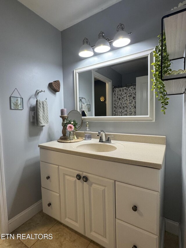135 Whisper Creek Rd, Lafollette, TN 37766 - full bathroom with vanity and tile patterned flooring