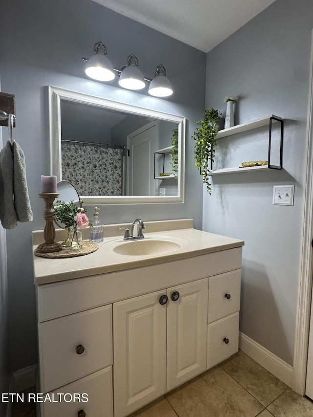 135 Whisper Creek Rd, Lafollette, TN 37766 - bathroom featuring vanity and tile patterned floors