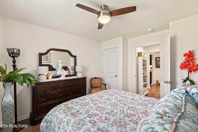 1426 Mesquite Dr, Sevierville, TN 37876 - bedroom with wood finished floors and ceiling fan