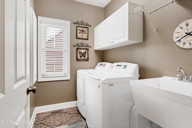 510 Argyle Way, Maryville, TN 37801 - laundry area with washing machine and dryer, cabinet space, and tile patterned floors