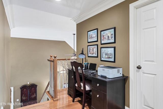 510 Argyle Way, Maryville, TN 37801 - office area featuring wood finished floors and ornamental molding