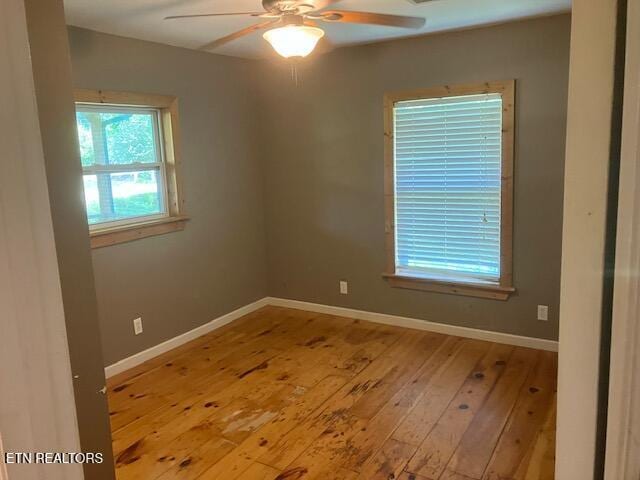 4016 Retro Hughes Rd, Graysville, TN 37338 - spare room with hardwood / wood-style flooring and a ceiling fan