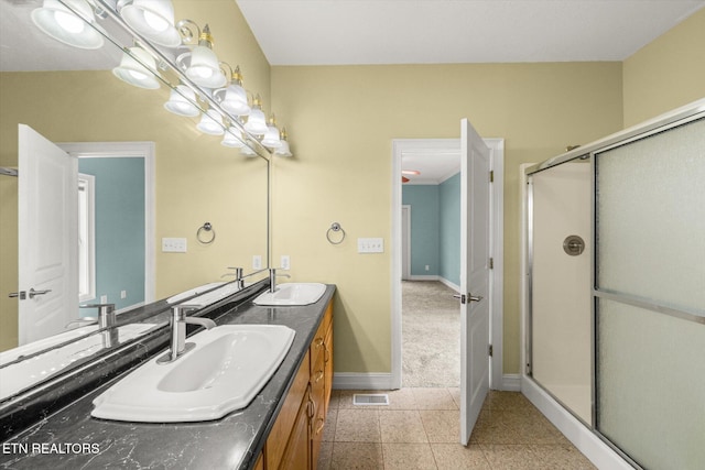 171 Wrenwood Way, Greenback, TN 37742 - bathroom featuring double vanity and a shower stall