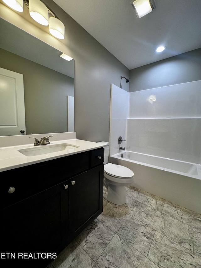 408 Luttrell Rd, Maynardville, TN 37807 - full bath with bathing tub / shower combination, vanity, and marble finish flooring