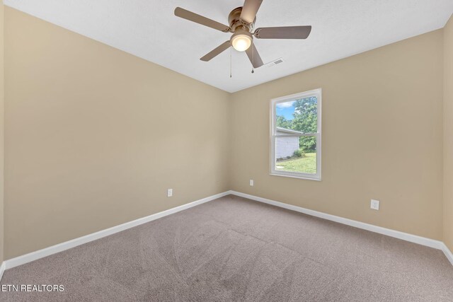 8040 Walt Way, Corryton, TN 37721 - carpeted spare room featuring baseboards and ceiling fan