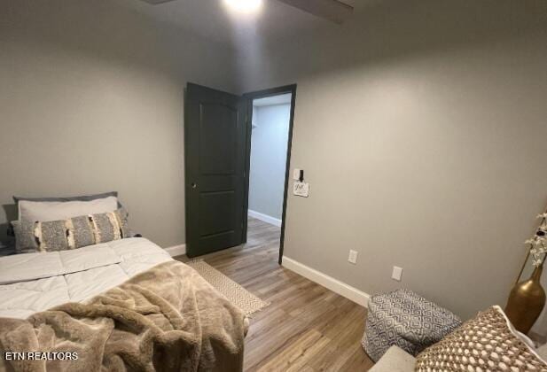 257 Holt Ridge Rd, Tazewell, TN 37879 - bedroom featuring light wood-style floors and a ceiling fan