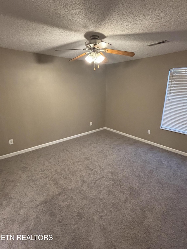 8022 Intervale Way, Powell, TN 37849 - empty room featuring a ceiling fan, carpet flooring, and a textured ceiling