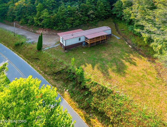 4334 Big Creek Rd, Hartford, TN 37753 - aerial view of property and surrounding area with a forest