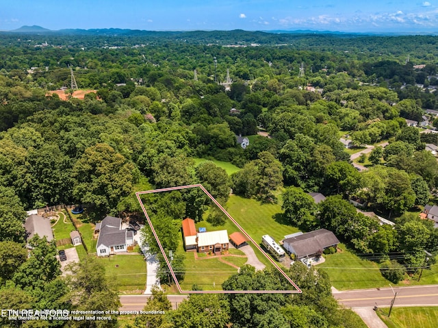 5400 Parkdale Rd, Knoxville, TN 37912 - aerial view of property's location featuring a forest and property parcel outlined