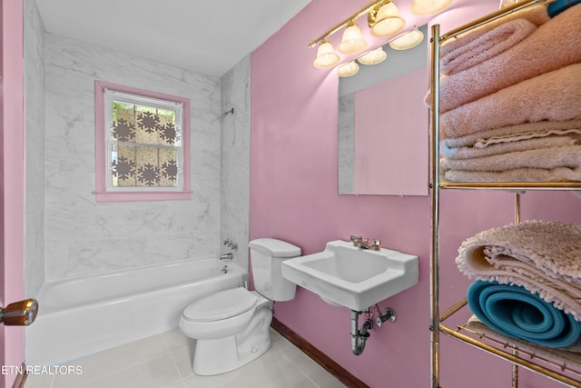 5400 Parkdale Rd, Knoxville, TN 37912 - bathroom with bathing tub / shower combination and tile patterned floors