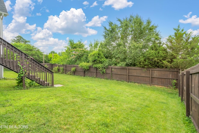 6126 Hollow View Ln, Knoxville, TN 37924 - fenced backyard featuring stairway