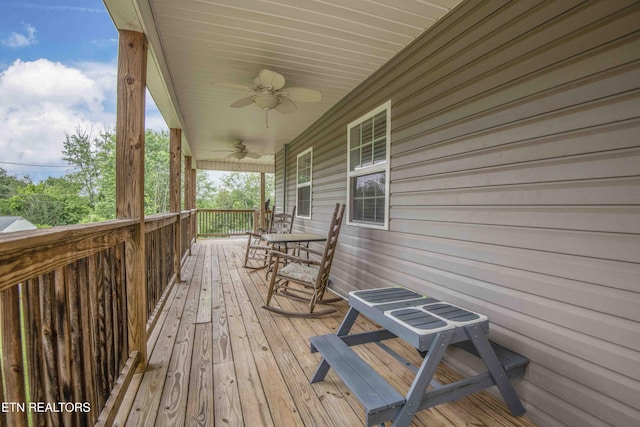 1359 Byrd Cir, Kingston, TN 37763 - wooden porch with ceiling fan