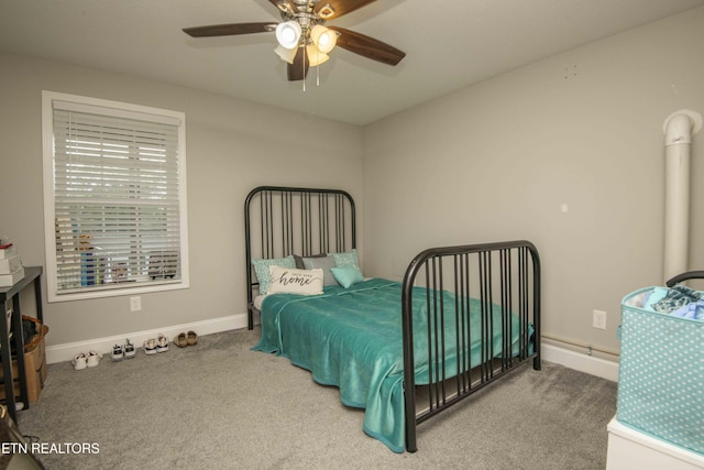 1359 Byrd Cir, Kingston, TN 37763 - carpeted bedroom with baseboards and ceiling fan