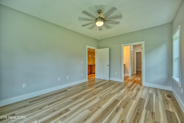 760 Rockview Rd, Jamestown, TN 38556 - unfurnished bedroom featuring light wood-style floors and ceiling fan