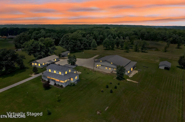 1292 Deer Lodge Hwy, Sunbright, TN 37872 - aerial view of property's location featuring a heavily wooded area