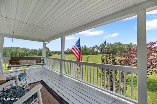 1292 Deer Lodge Hwy, Sunbright, TN 37872 - deck with a lawn