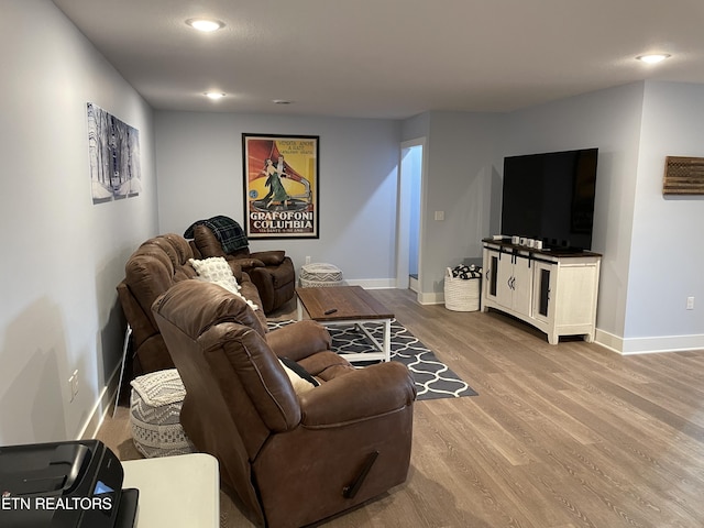 669 Crooked Branch Pvt Rd, Huntsville, TN 37756 - living area featuring wood finished floors and recessed lighting