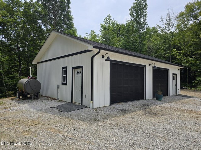 669 Crooked Branch Pvt Rd, Huntsville, TN 37756 - detached garage featuring heating fuel