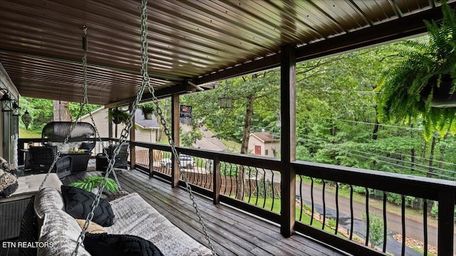 573 Hilltop Dr, Jacksboro, TN 37757 - view of wooden deck