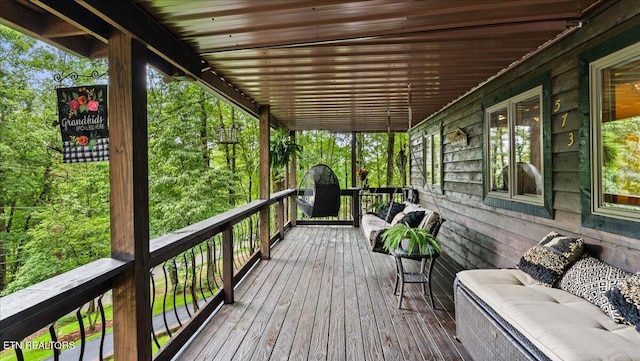 573 Hilltop Dr, Jacksboro, TN 37757 - view of wooden terrace