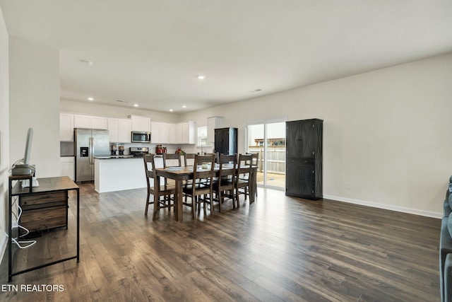 3235 NE Rolling Meadow Way, Cleveland, TN 37323 - dining room with dark wood-type flooring and recessed lighting