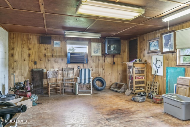 7518 Clapps Chapel Rd, Corryton, TN 37721 - misc room with wooden walls and cooling unit